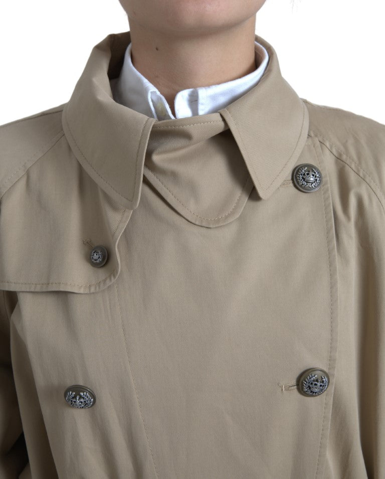 Dolce & Gabbana Khaki Double Breasted Trench Coat Jacket II