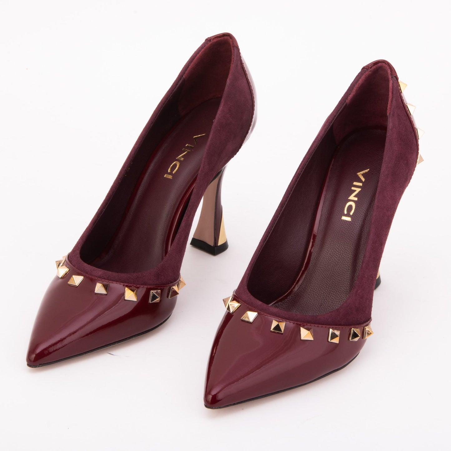 The Bella Vita Studded Burgundy Leather Pump Women Shoe