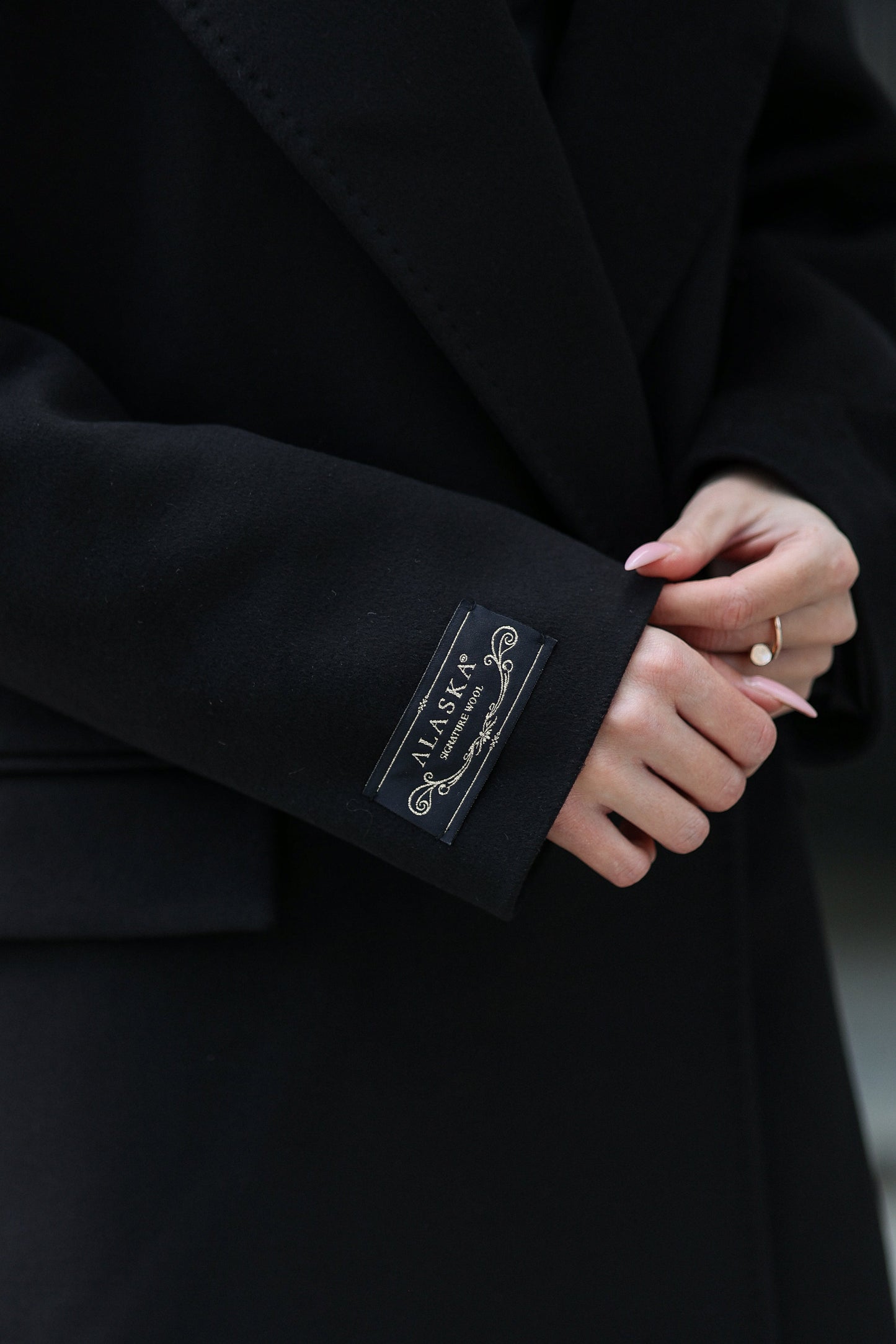 Andie Cashmere Wool Blend Blazer in Black