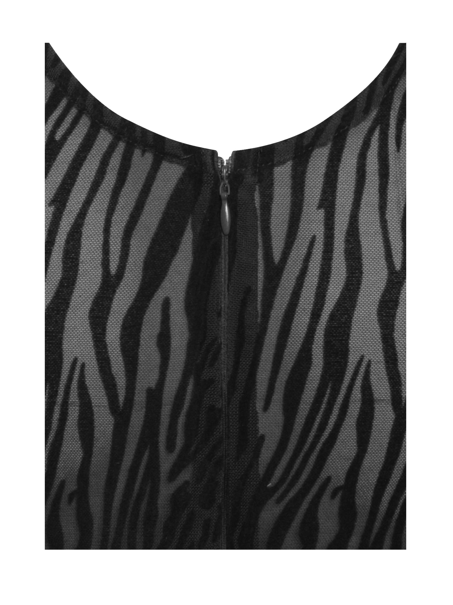 Patricia Black Leopard Burnout Velvet Mesh Backless Maxi Dress