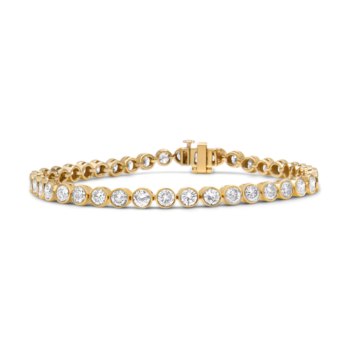 10K Yellow Gold Diamond Tennis Bracelet
