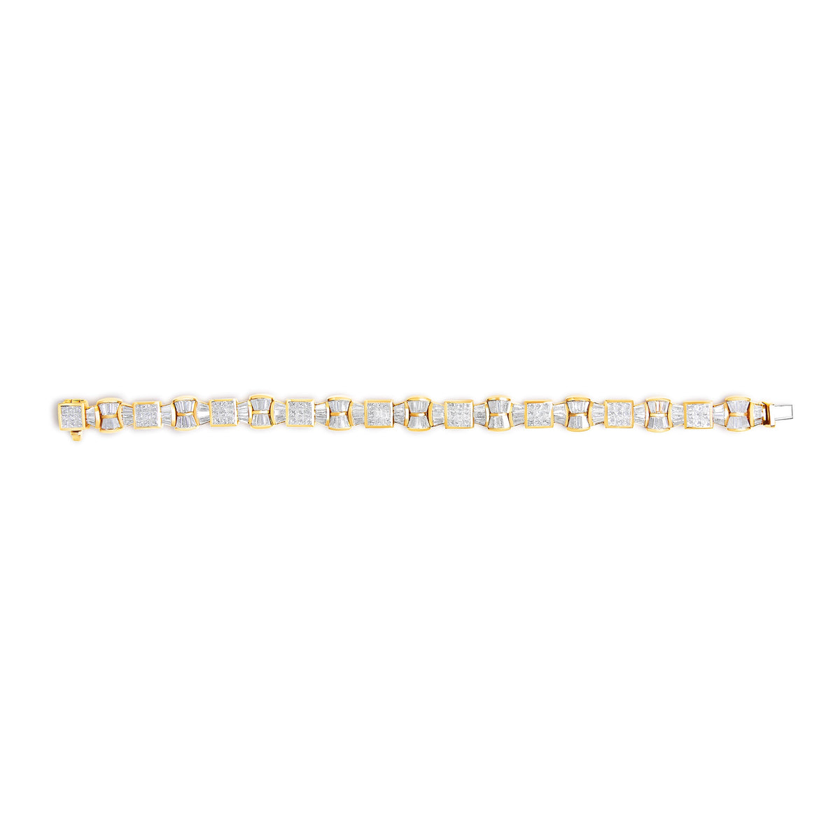 Undeniablyluxe Fine Jewelry Diamond Bow And Box Link Tennis Bracelet