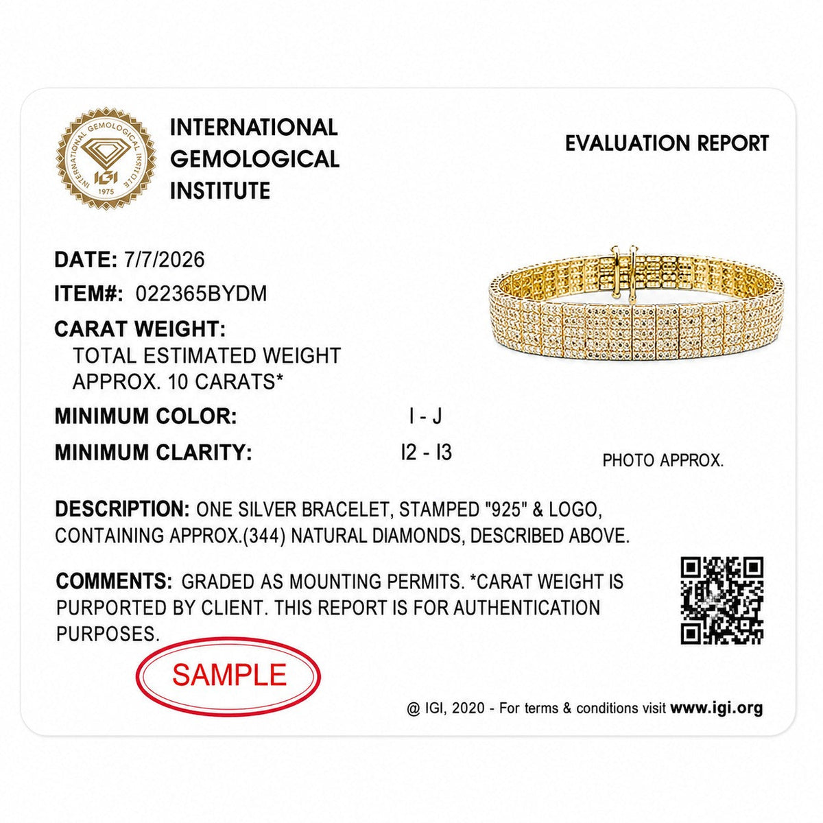 Yellow Gold Plated Sterling Silver 10.0 Cttw Diamond Four-Row Tennis Bracelet