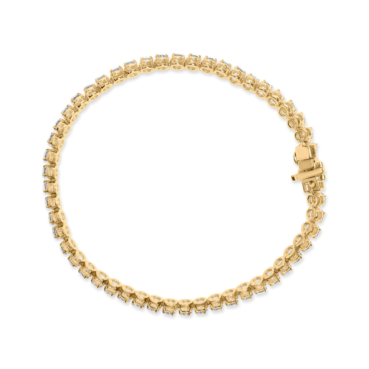 Yellow Gold Lab-Grown Diamond Tennis Bracelet