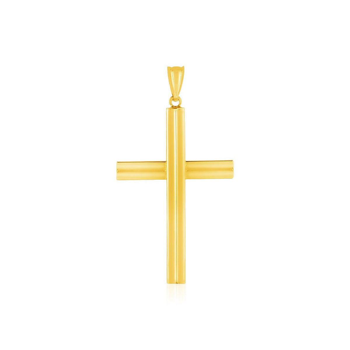 14K Yellow Gold Polished Cross Pendant