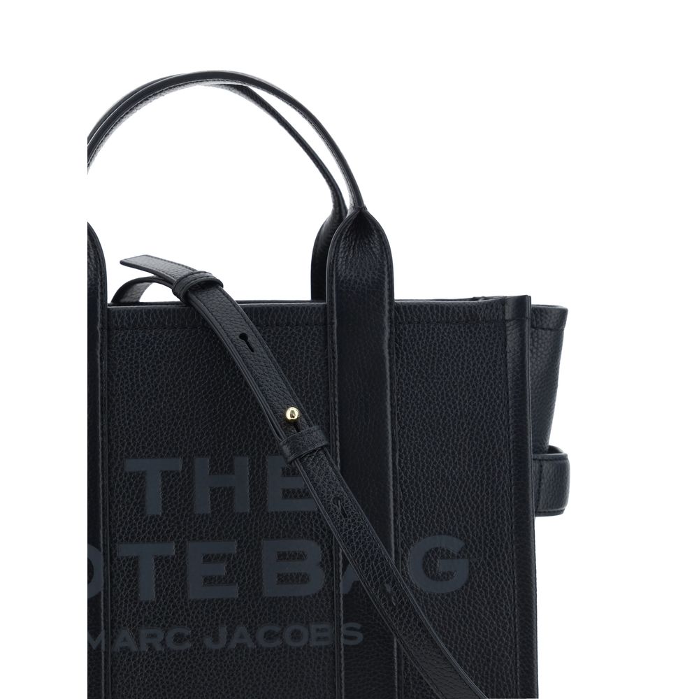 Marc Jacobs The Medium Tote Bag In Black Grained Leather