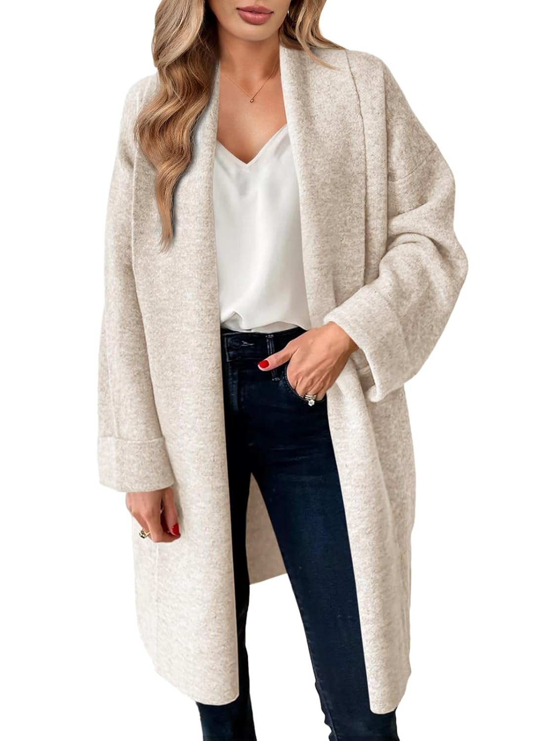 Long Cardigan Sweaters Chunky Open Front Oversized Slouchy Knit Fall Trendy Coatigan Jackets