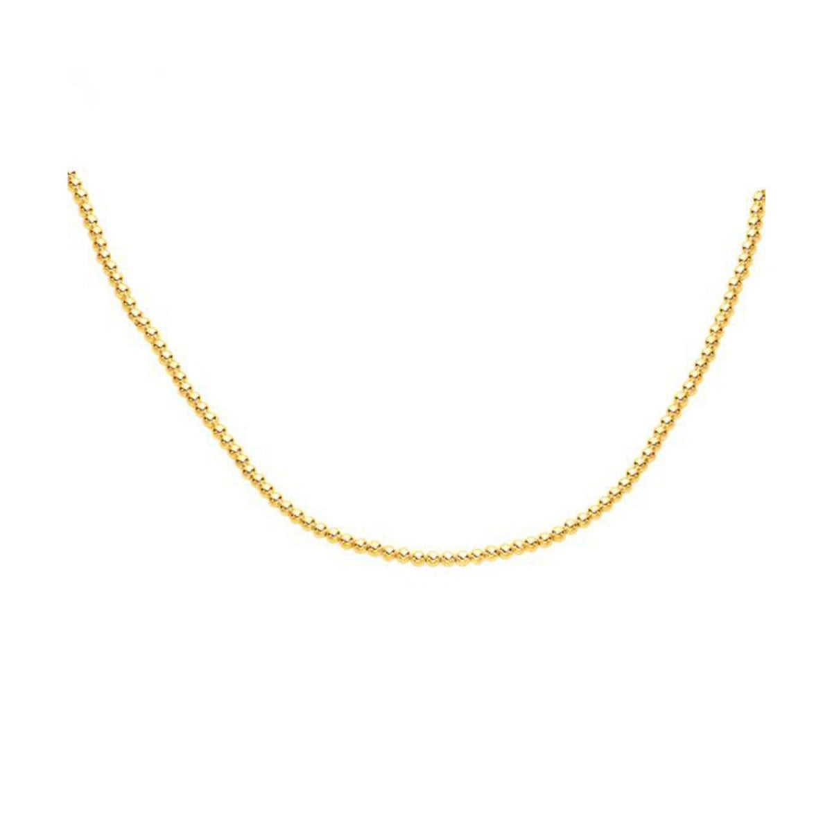 14K Yellow Gold 3mm Polished Bead Chain