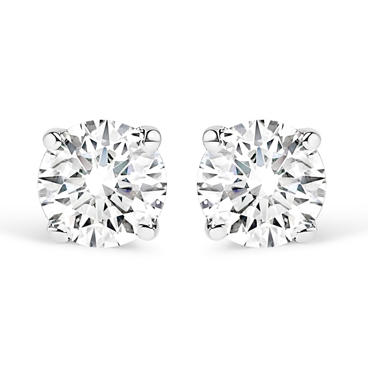 14K Yellow Gold Lab-Grown Diamond Solitaire Stud Earrings