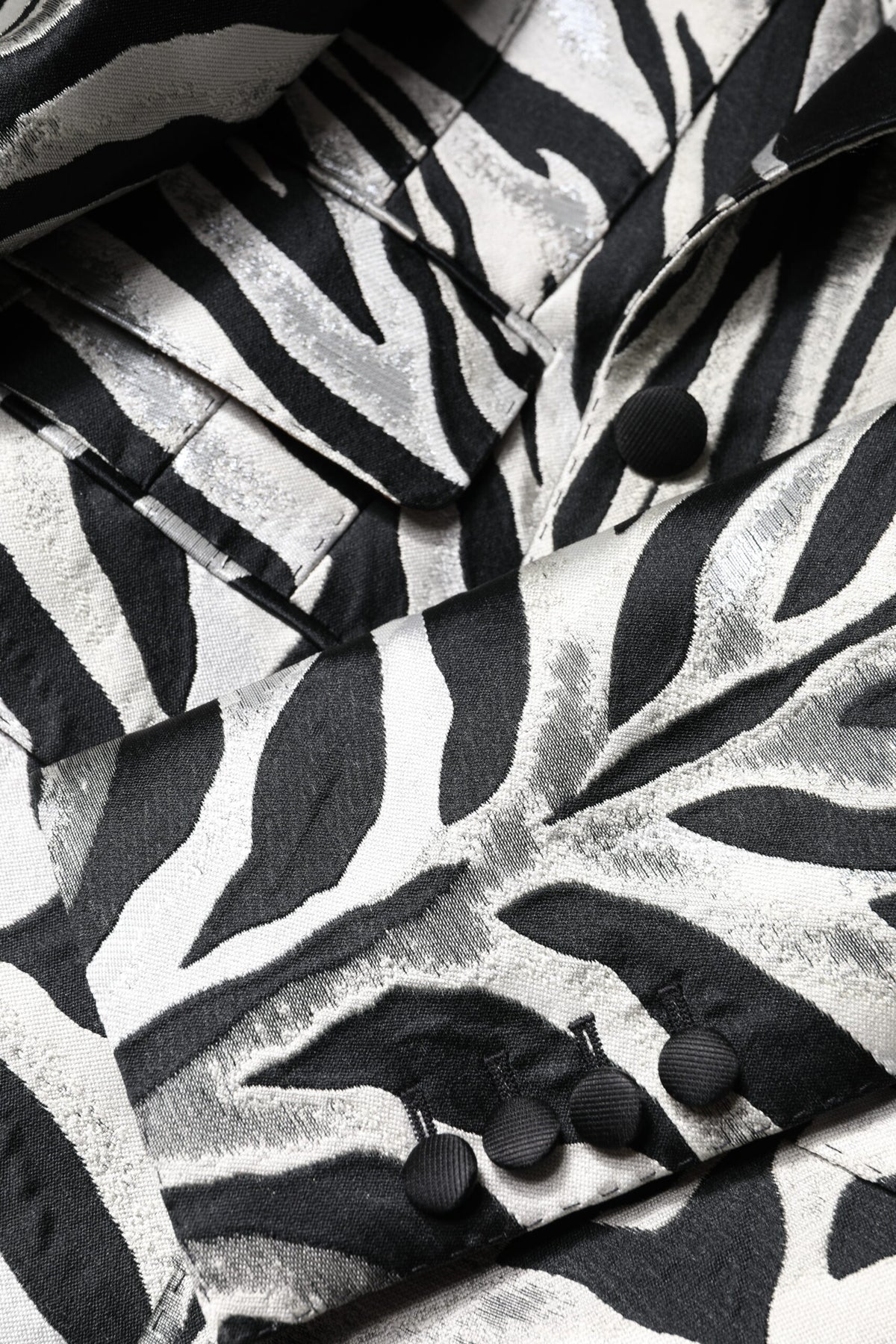 Dolce & Gabbana Black and Silver Zebra Blazer