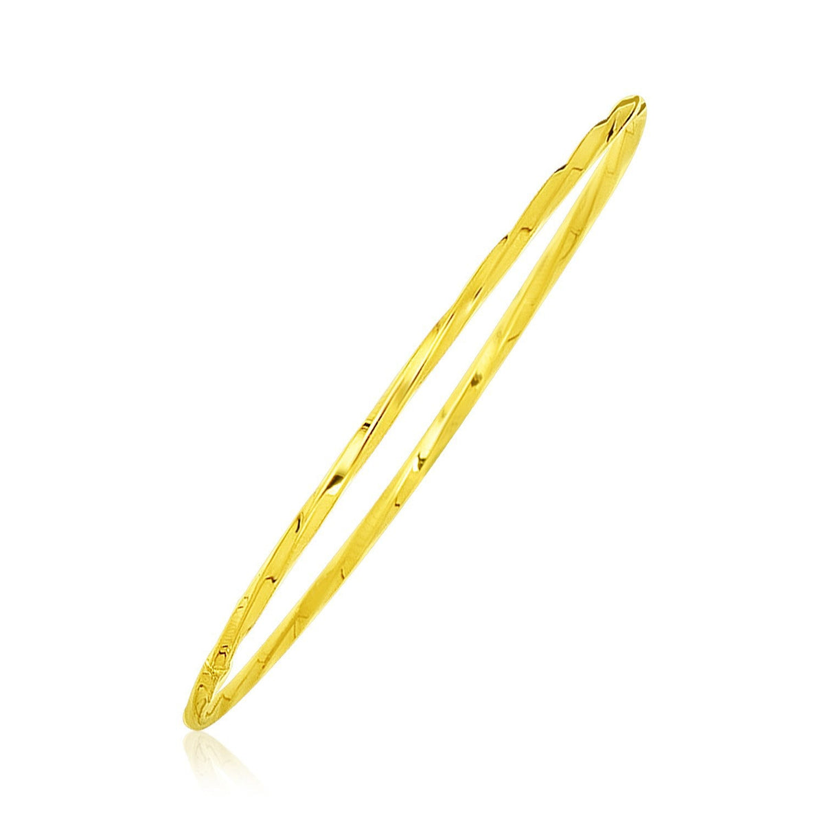14K Yellow Gold Twisted Bangle