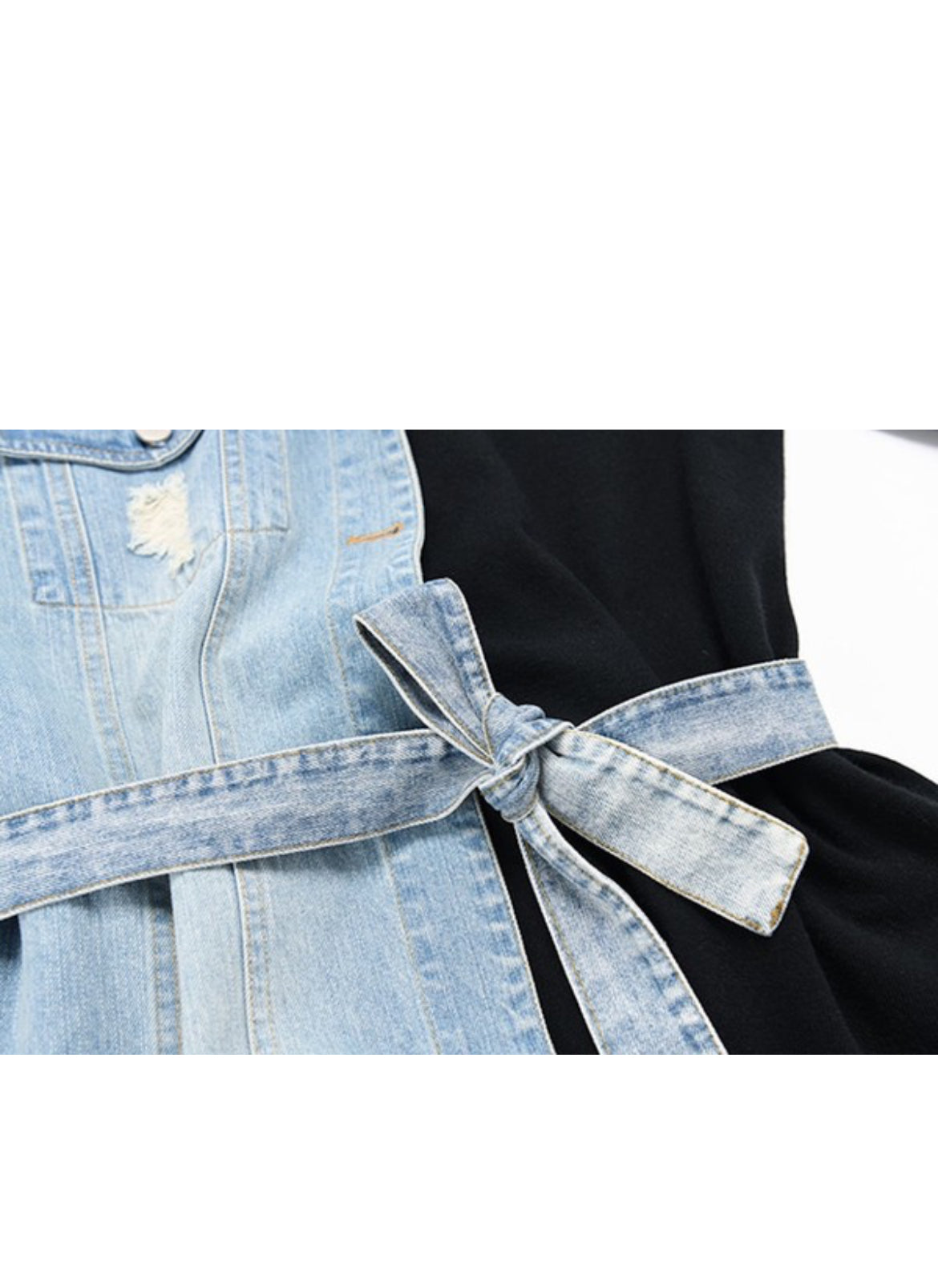 Luxe Denim Sweatshirt Topper - Undeniably LUXE