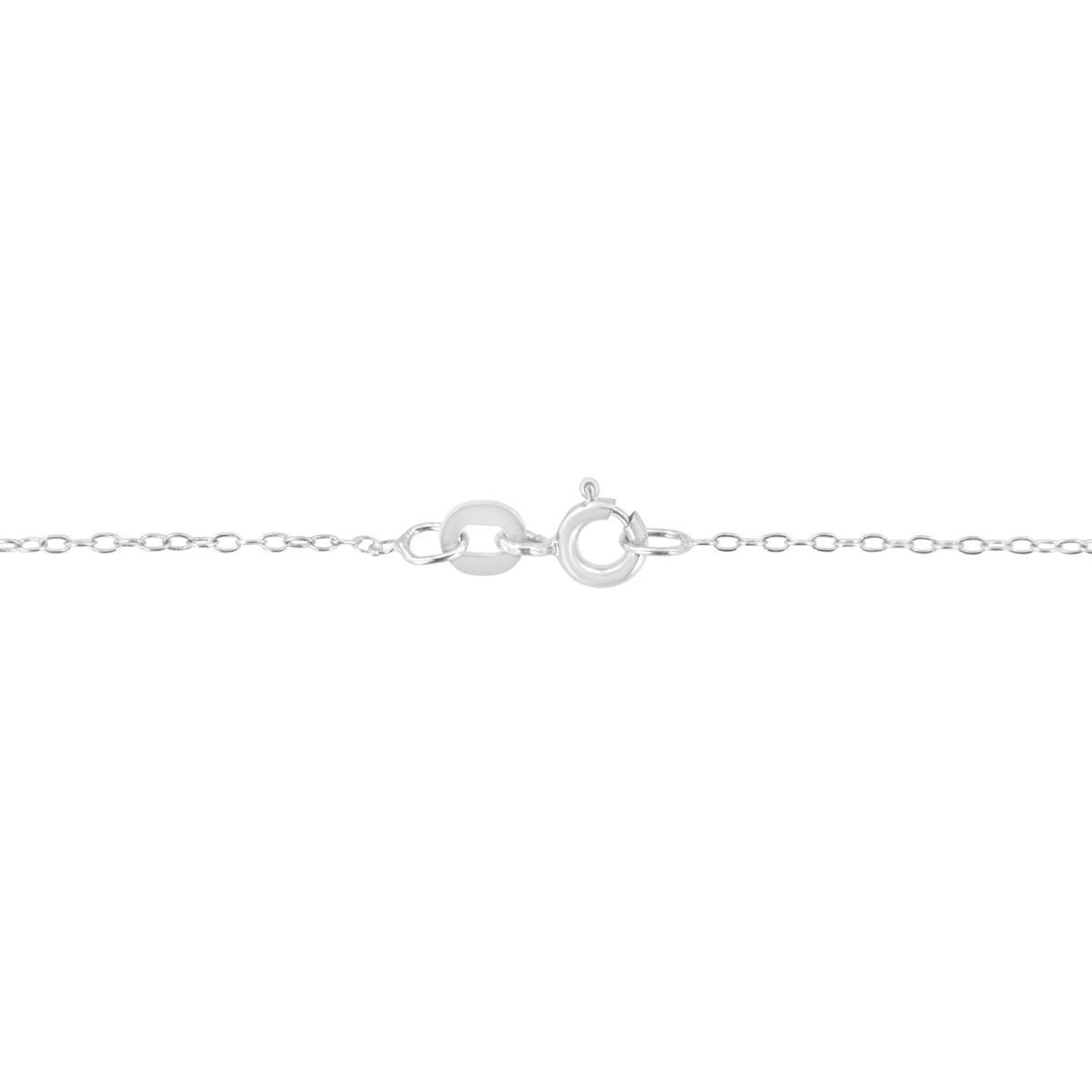 14K White Gold Diamond Graduating Open Circle Pendant Necklace