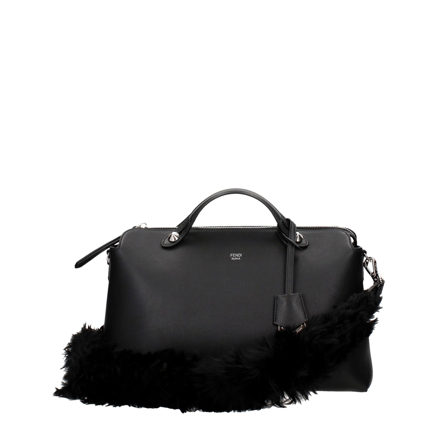 Fendi Strap You Black Leather Shoulder Strap