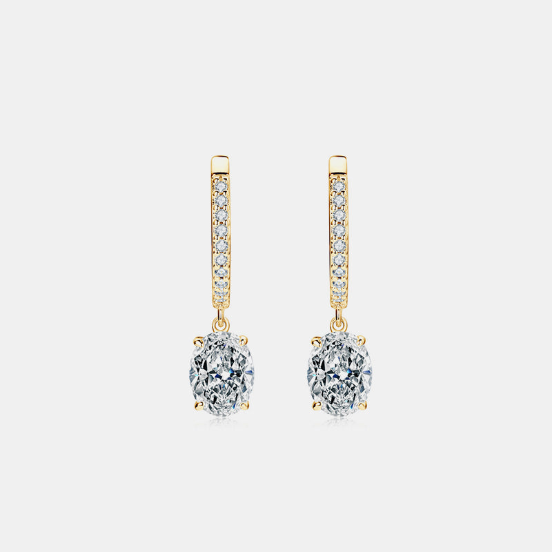 3 Carat Moissanite Sterling Silver Earrings - Undeniably LUXE
