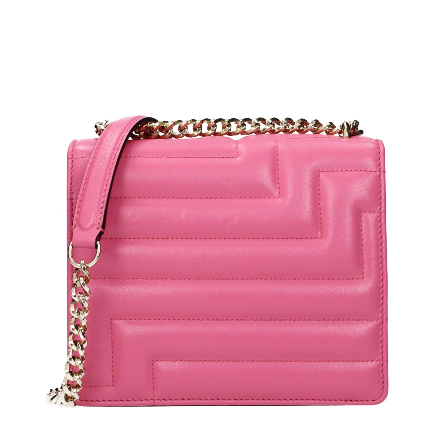 Pink Leather Shoulder Bag