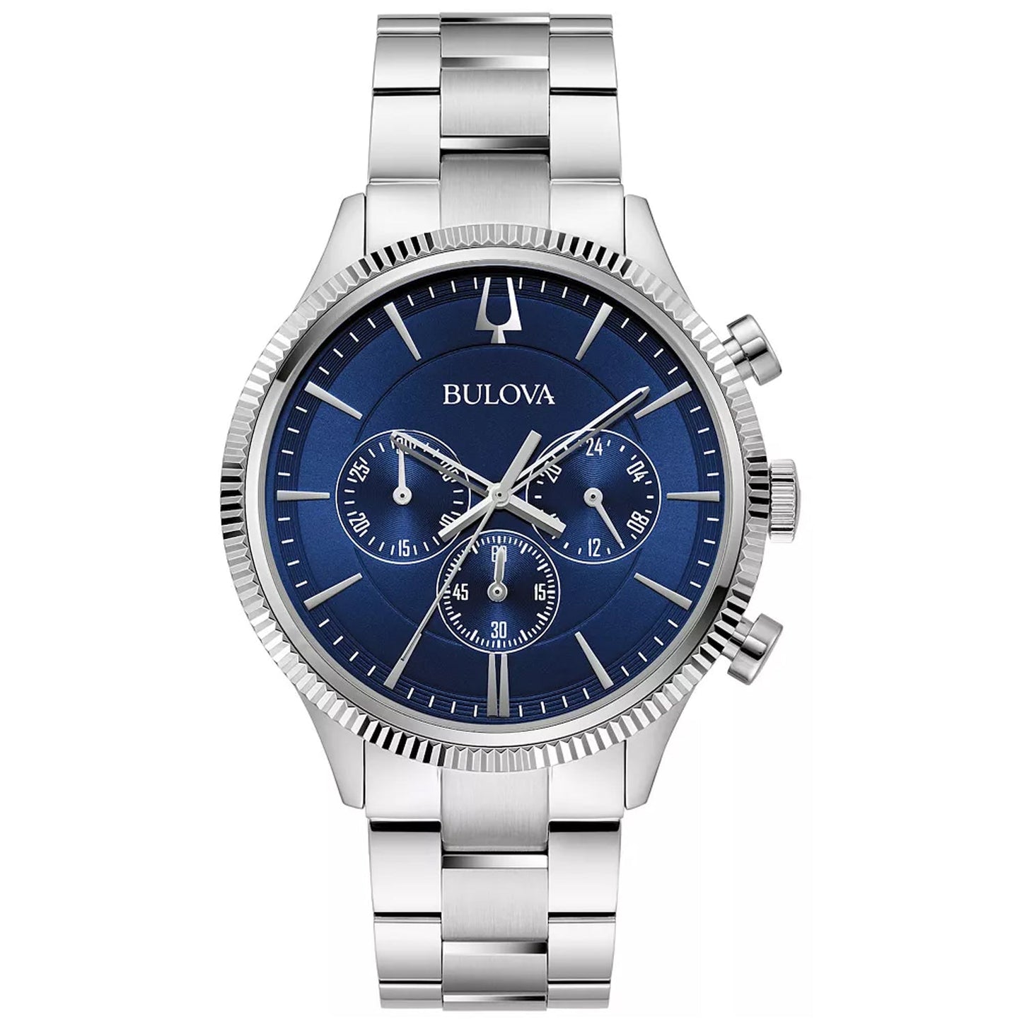Blue Dial Stainless Steel Quartz Watch
