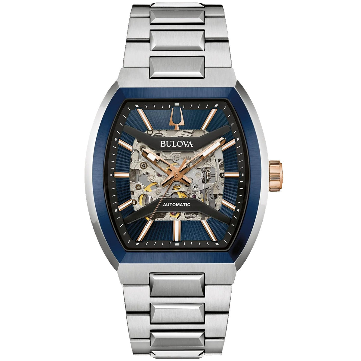 Bulova Maquina Blue Stainless Steel Automatic Watch
