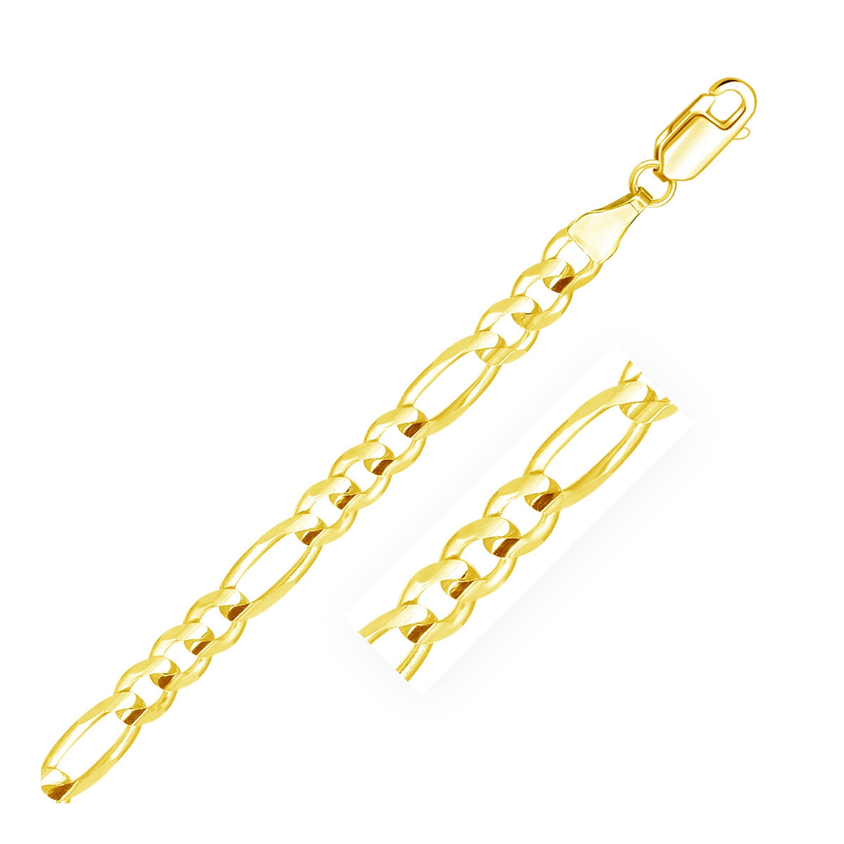 10K Yellow Gold Figaro Link Bracelet
