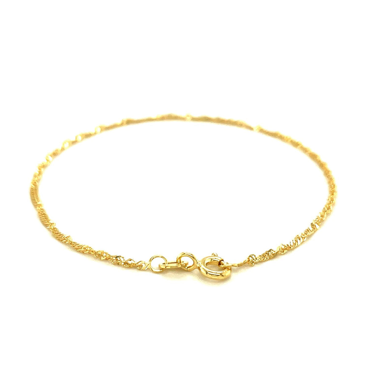 10K Yellow Gold Singapore Anklet