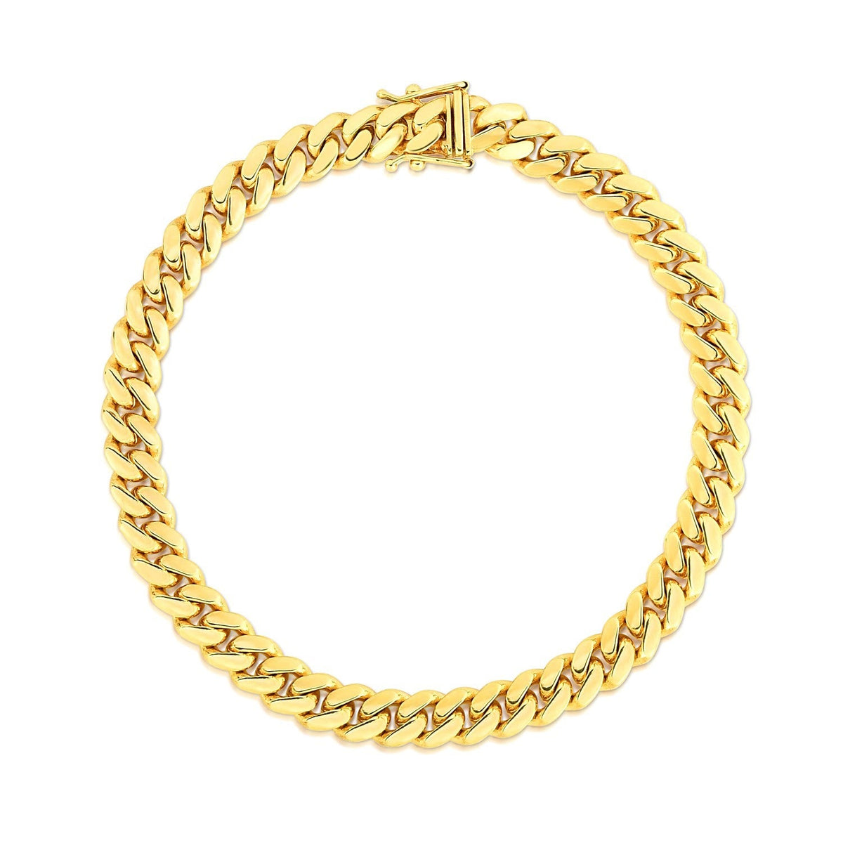 10K Yellow Gold Miami Cuban Solid Bracelet