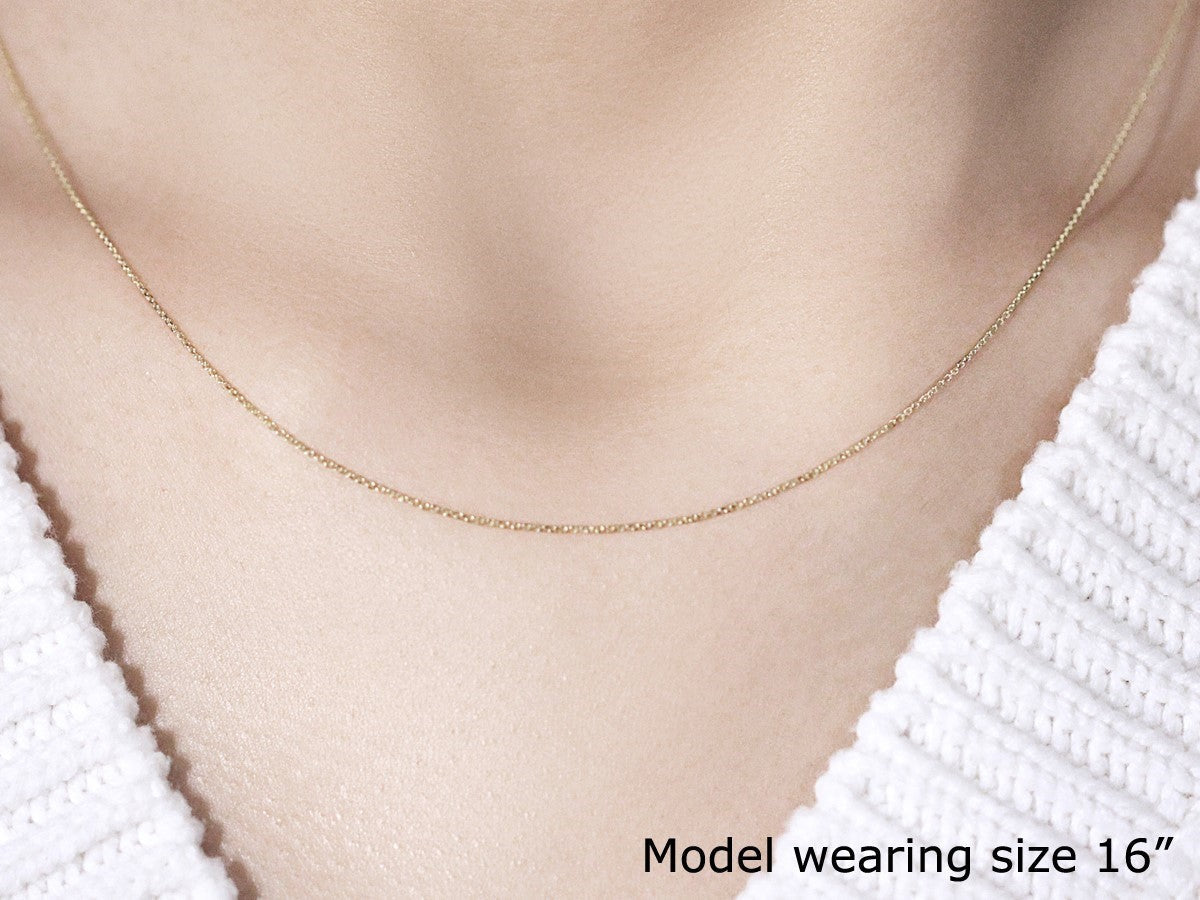 14K Yellow Gold Cable Link Chain
