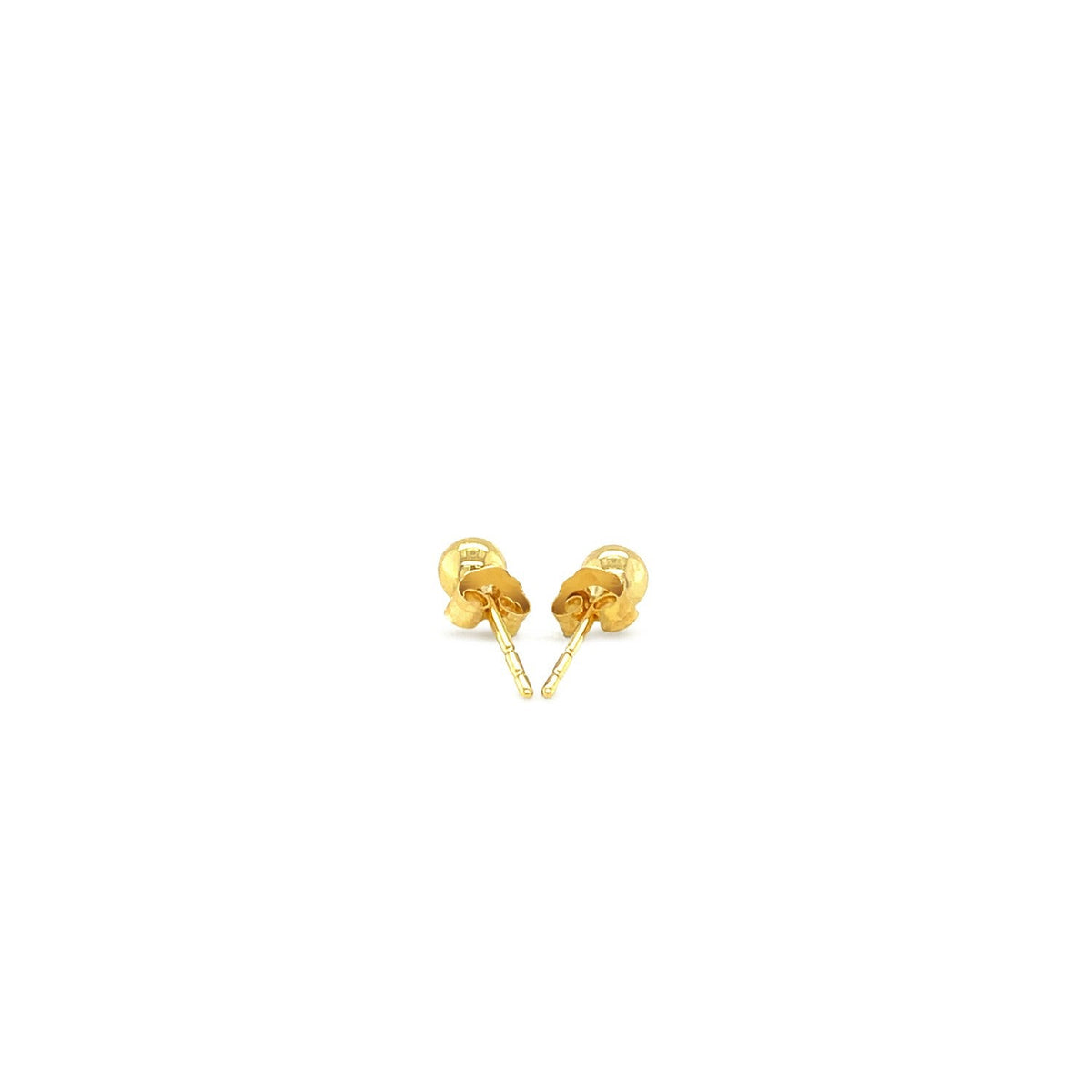 14K Yellow Gold Ball Stud Earrings