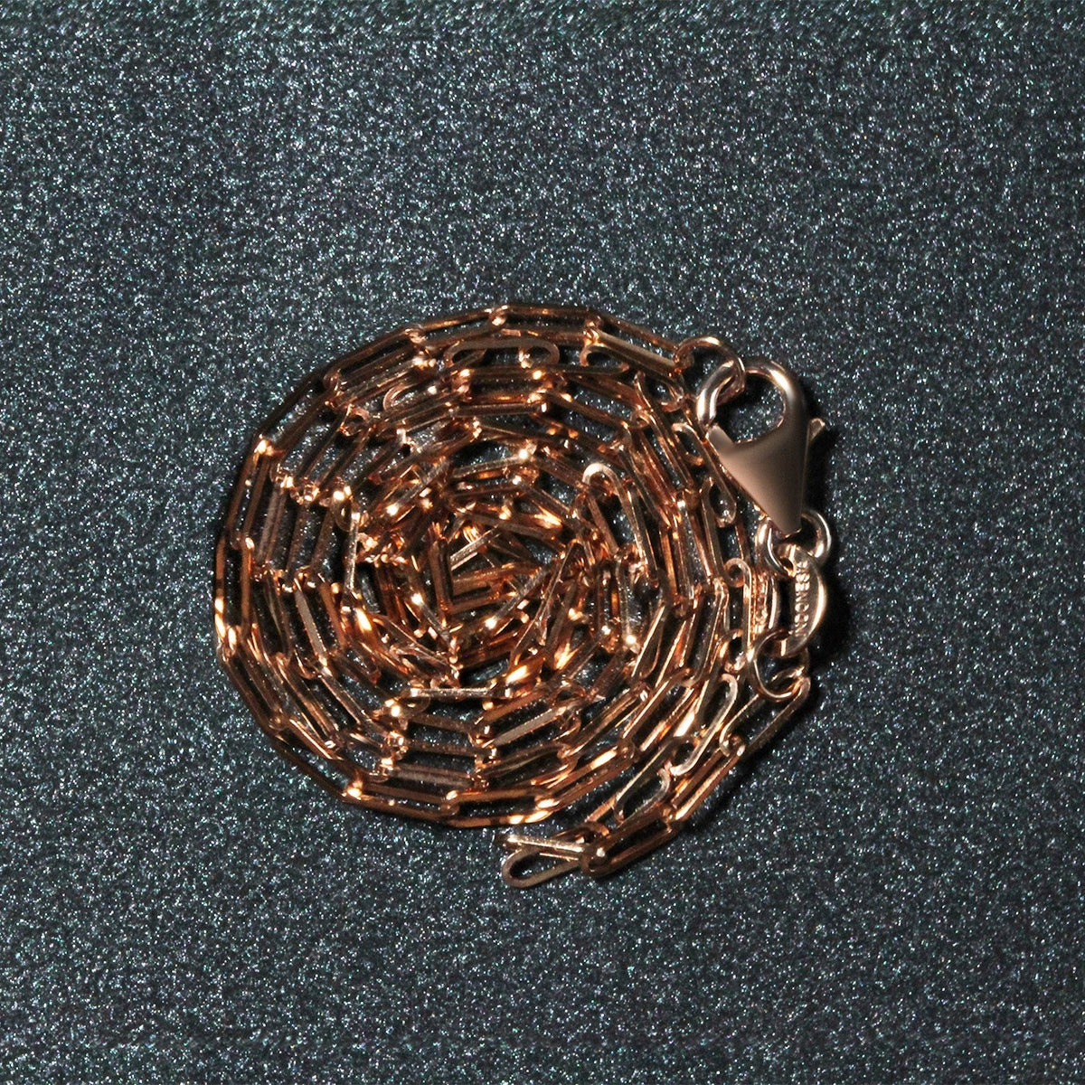 14K Rose Gold Paperclip Chain Necklace