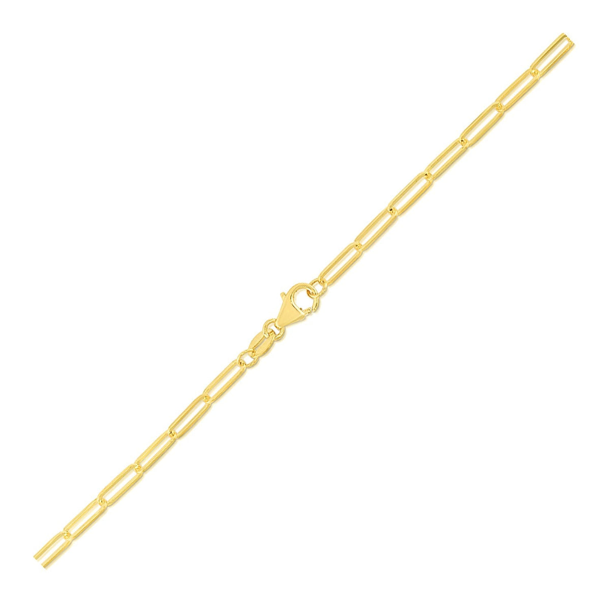 Yellow Gold Paperclip Bracelet