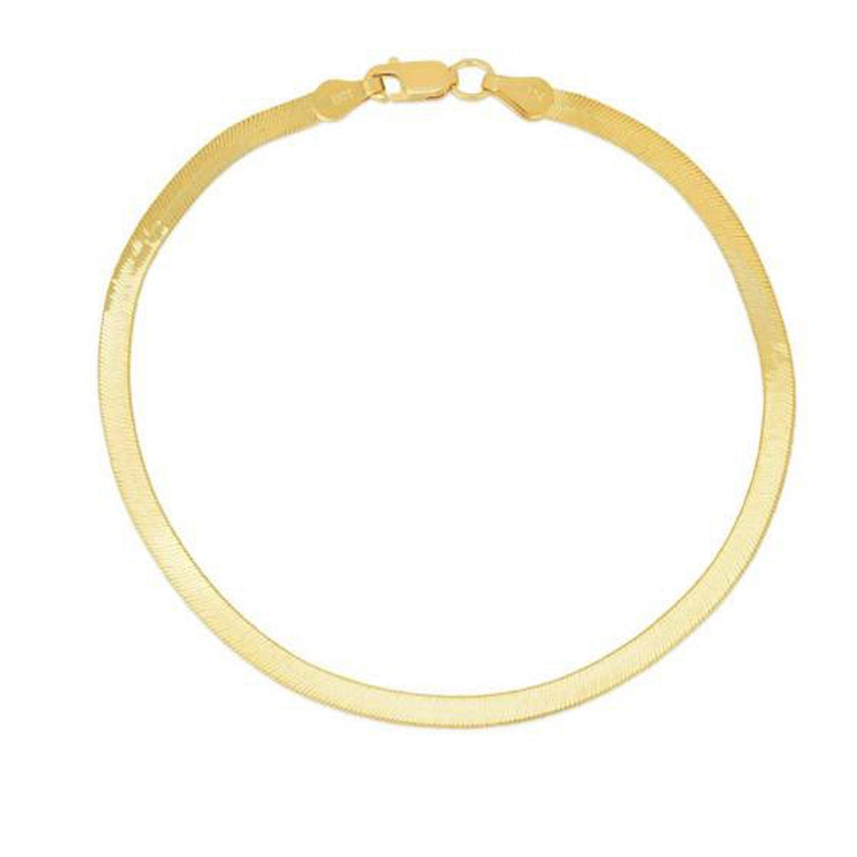 14K Yellow Gold Super Flex Herringbone Bracelet