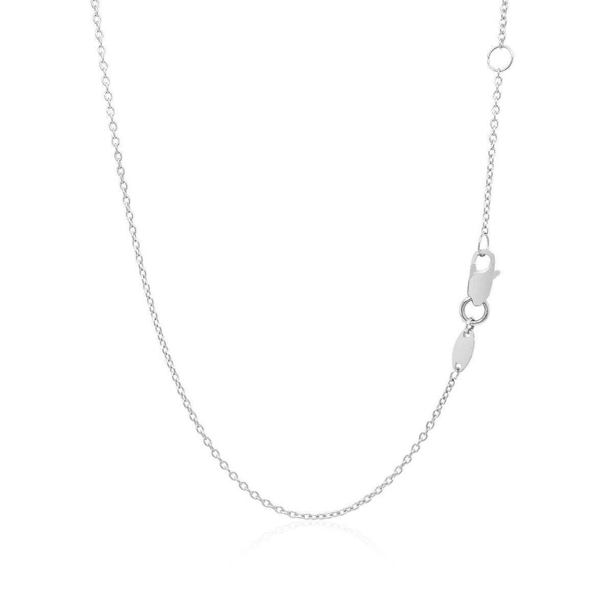 UndeniablyLuxe Fine Jewelry 14K White Gold Flat Bar Necklace