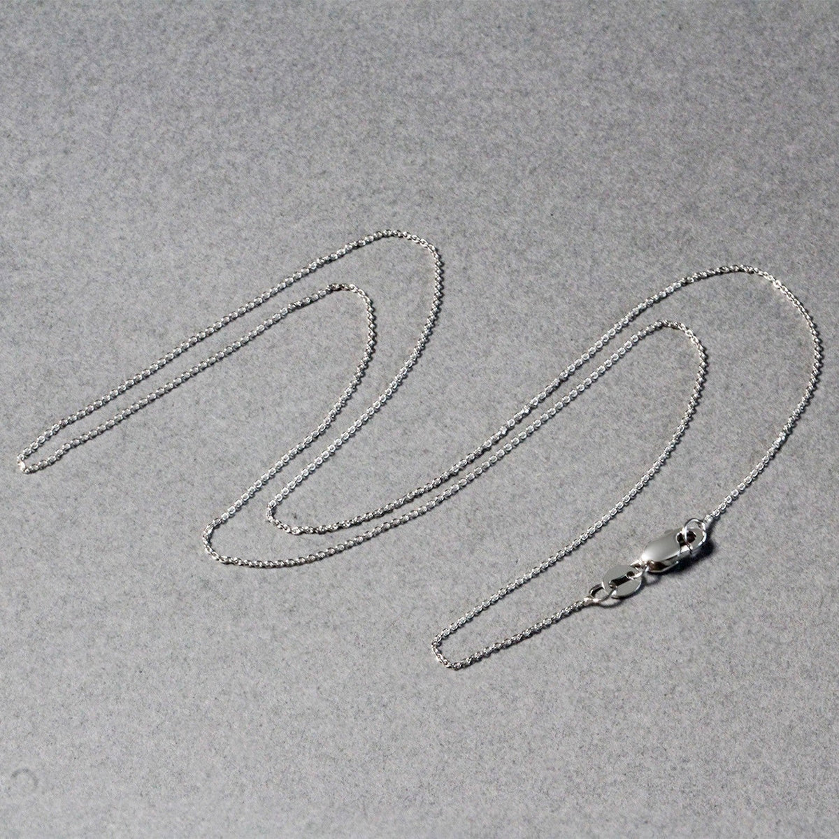 14K White Gold Cable Link Chain