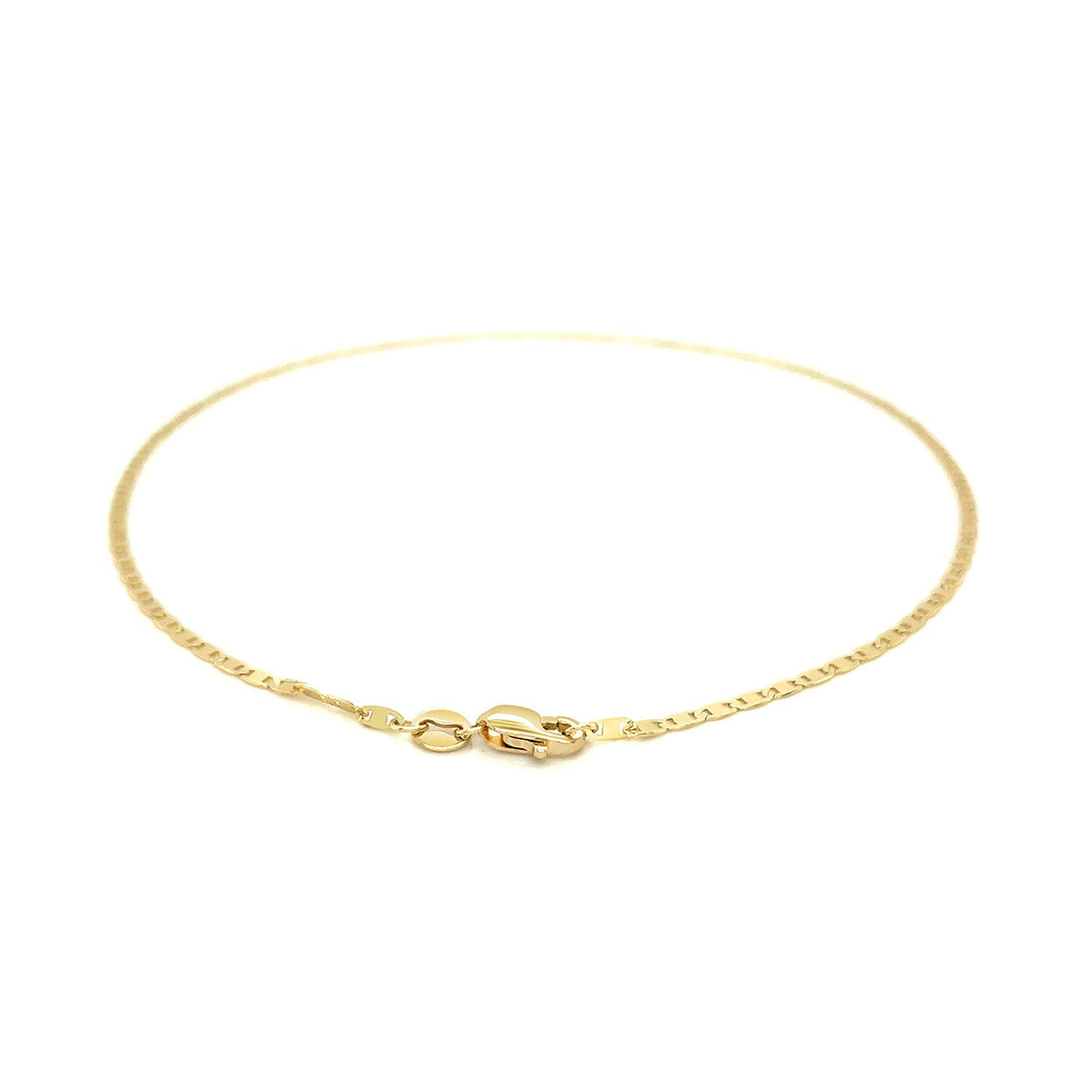 14K Yellow Gold Mariner Link Anklet 1.7mm