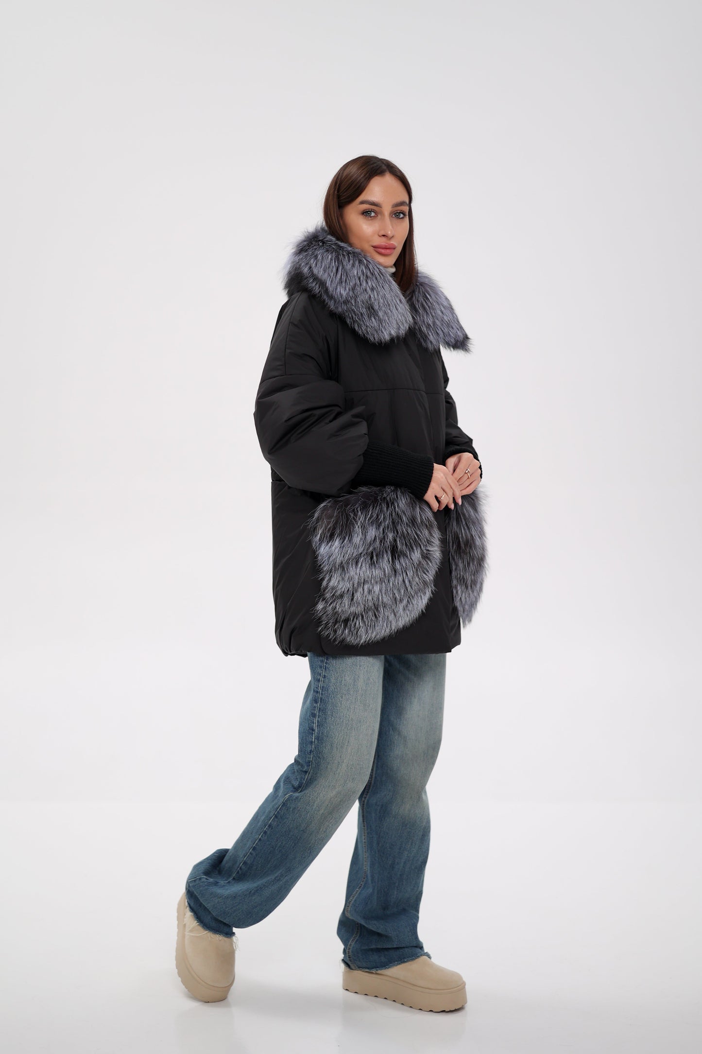 Silver Fox Down Fill Coat