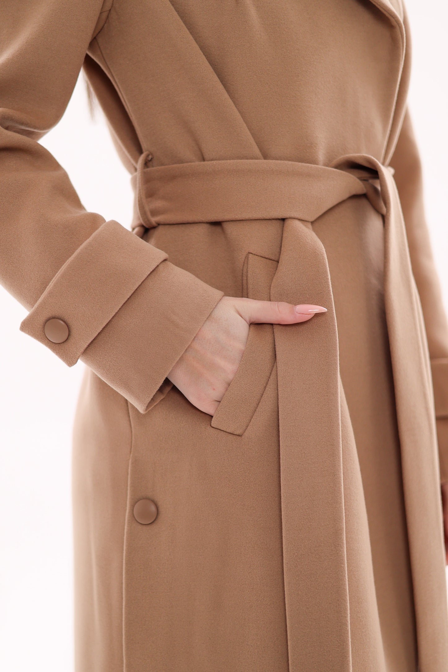 Camille Cashmere Blend Coat Camel Coat