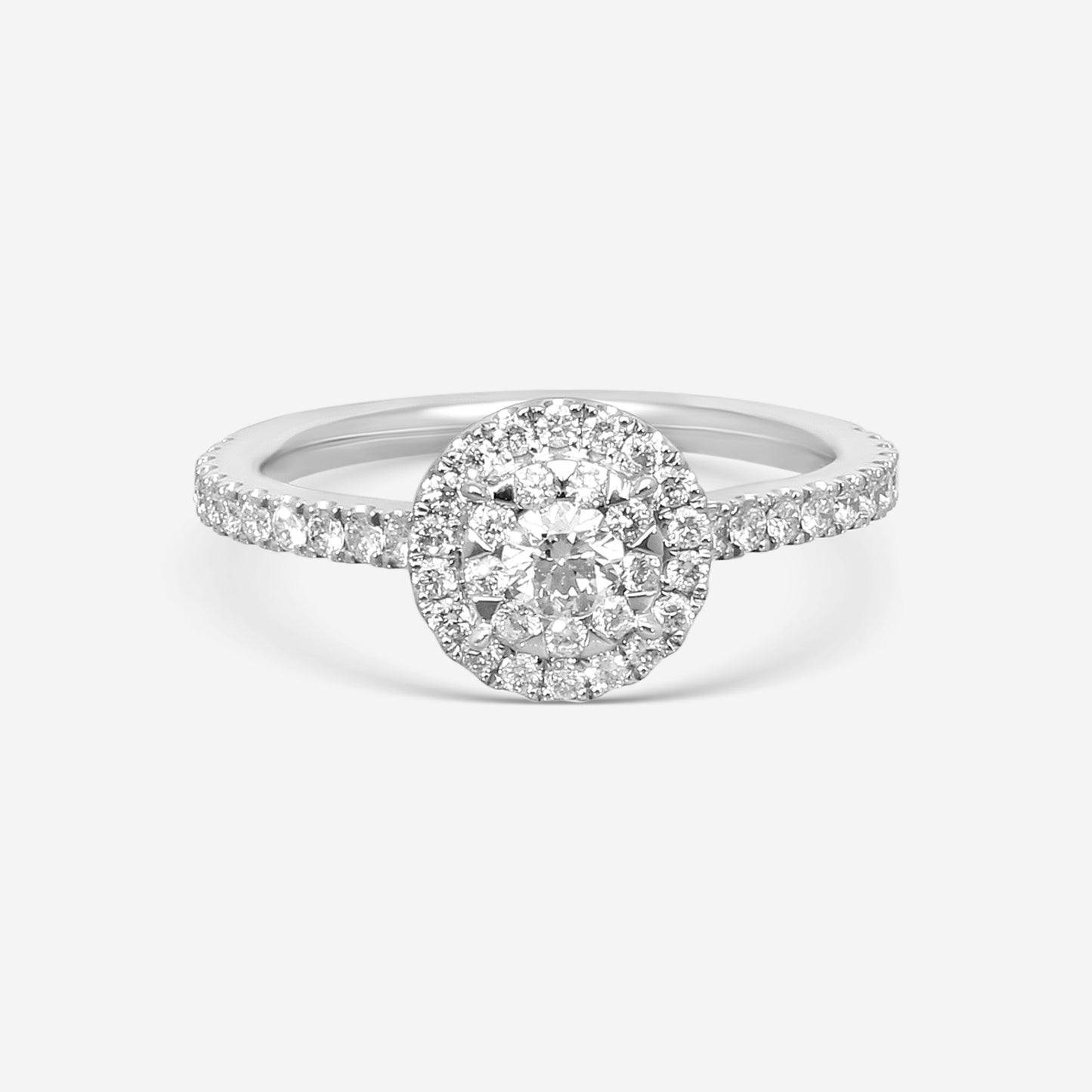 Memoire 18K White Gold Diamond Statement Ring