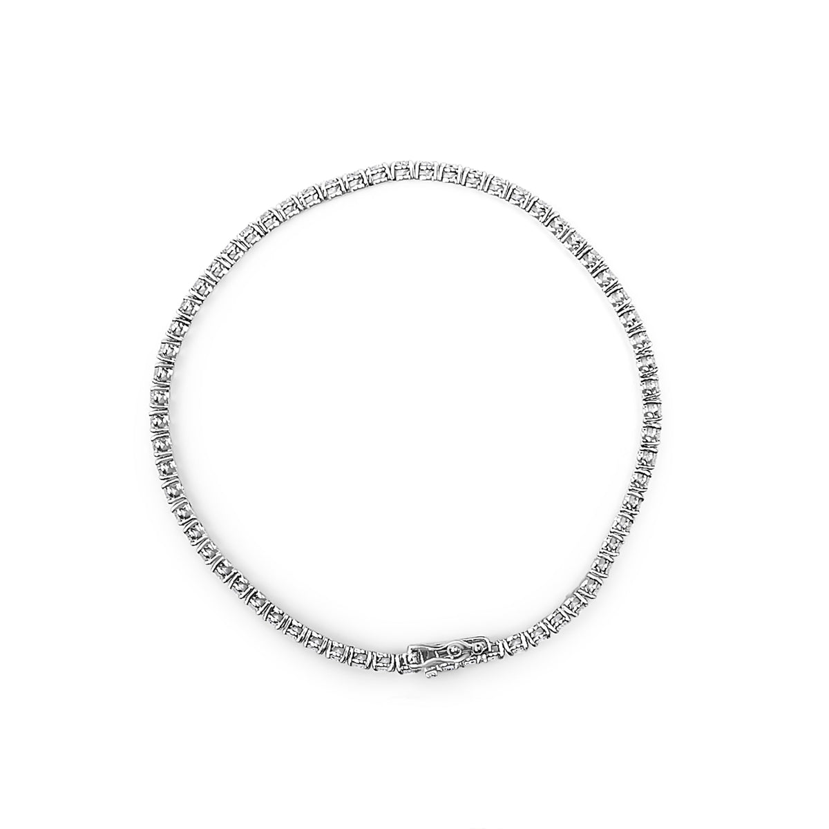 14K White Gold Diamond Tennis Bracelet