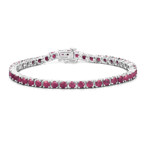 Sterling Silver Ruby Tennis Bracelet