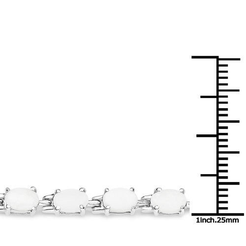 Sterling Silver Opal Tennis Bracelet