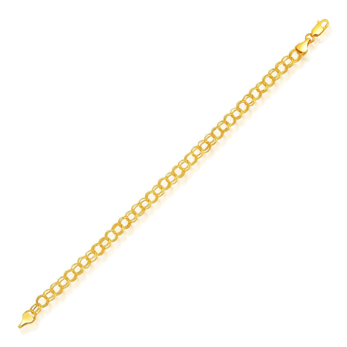 14K Yellow Gold Lite Charm Bracelet