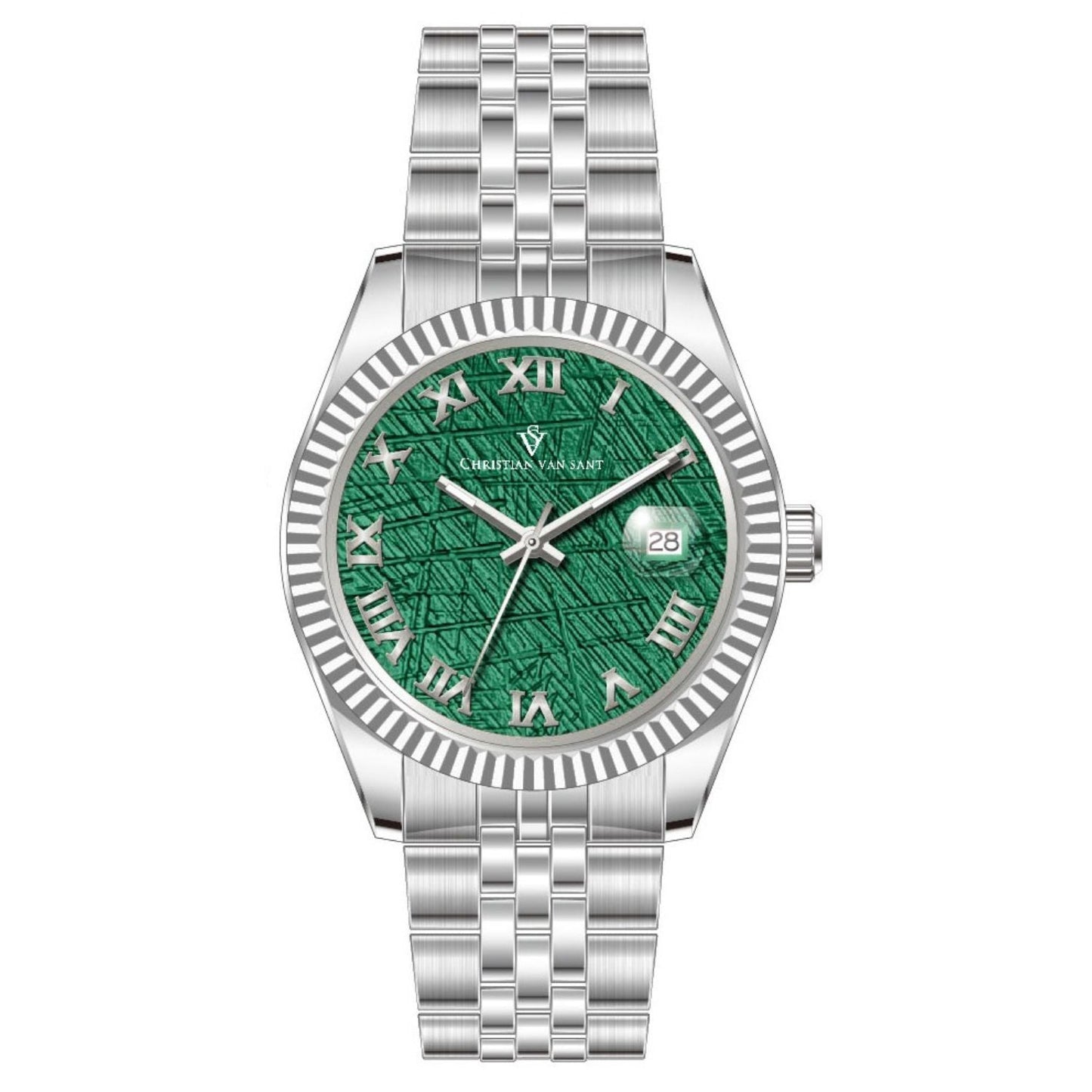 Christian Van Sant Stellar Men's Green Dial Watch