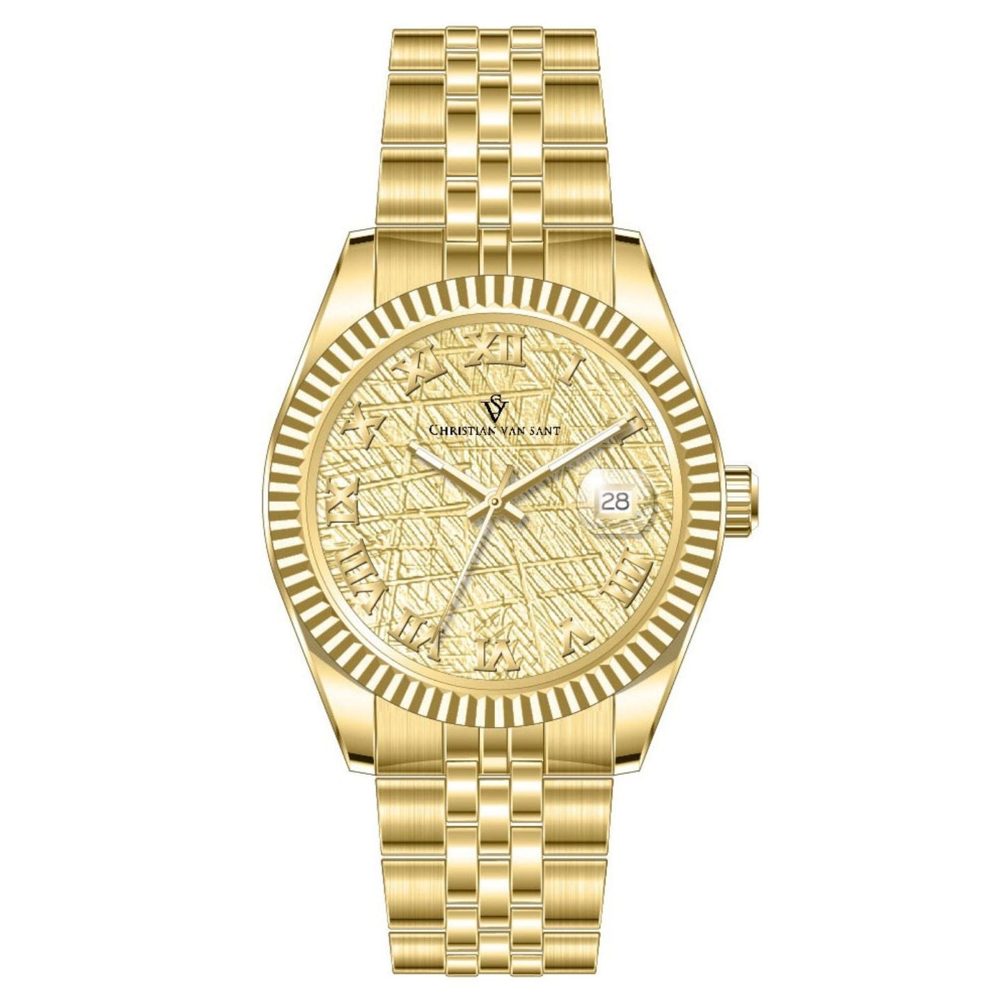 Christian Van Sant Stellar Gold-Tone Automatic Watch