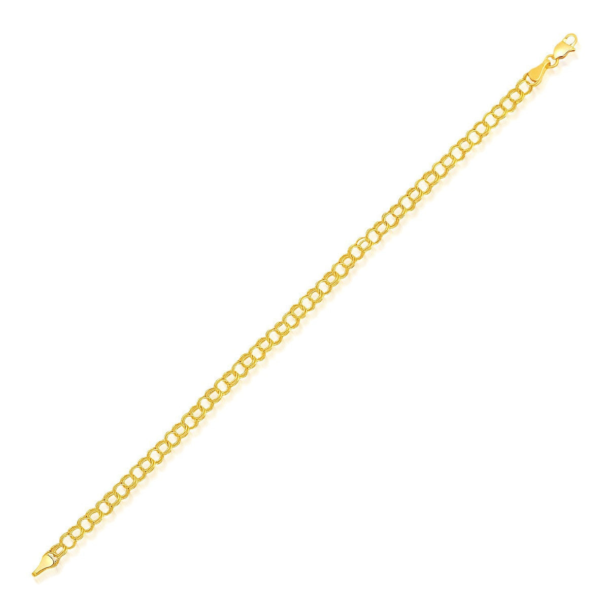 14K Yellow Gold Lite Charm Bracelet