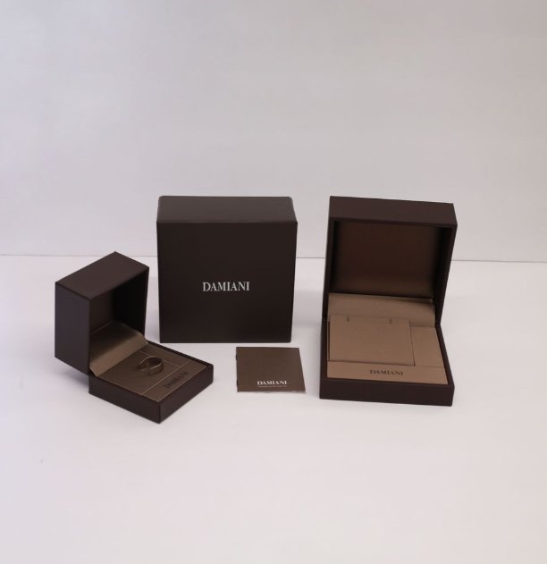 Damiani 18K Rose Gold Diamond Circle Stud Earrings 20086879