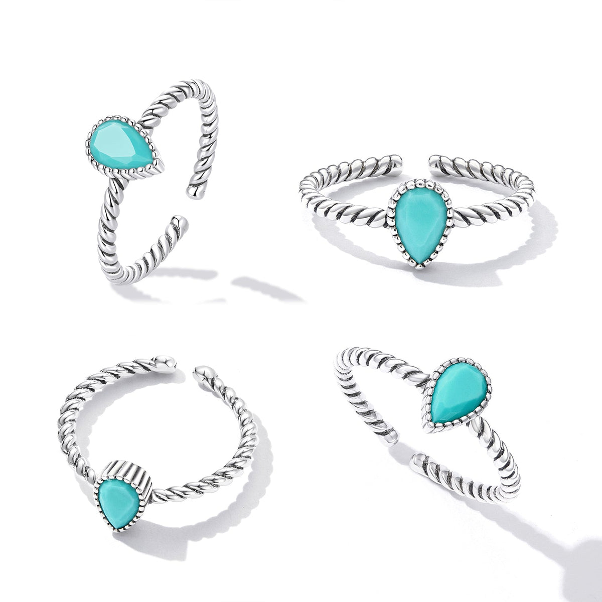 Sterling Silver Oxidized Turquoise Ring