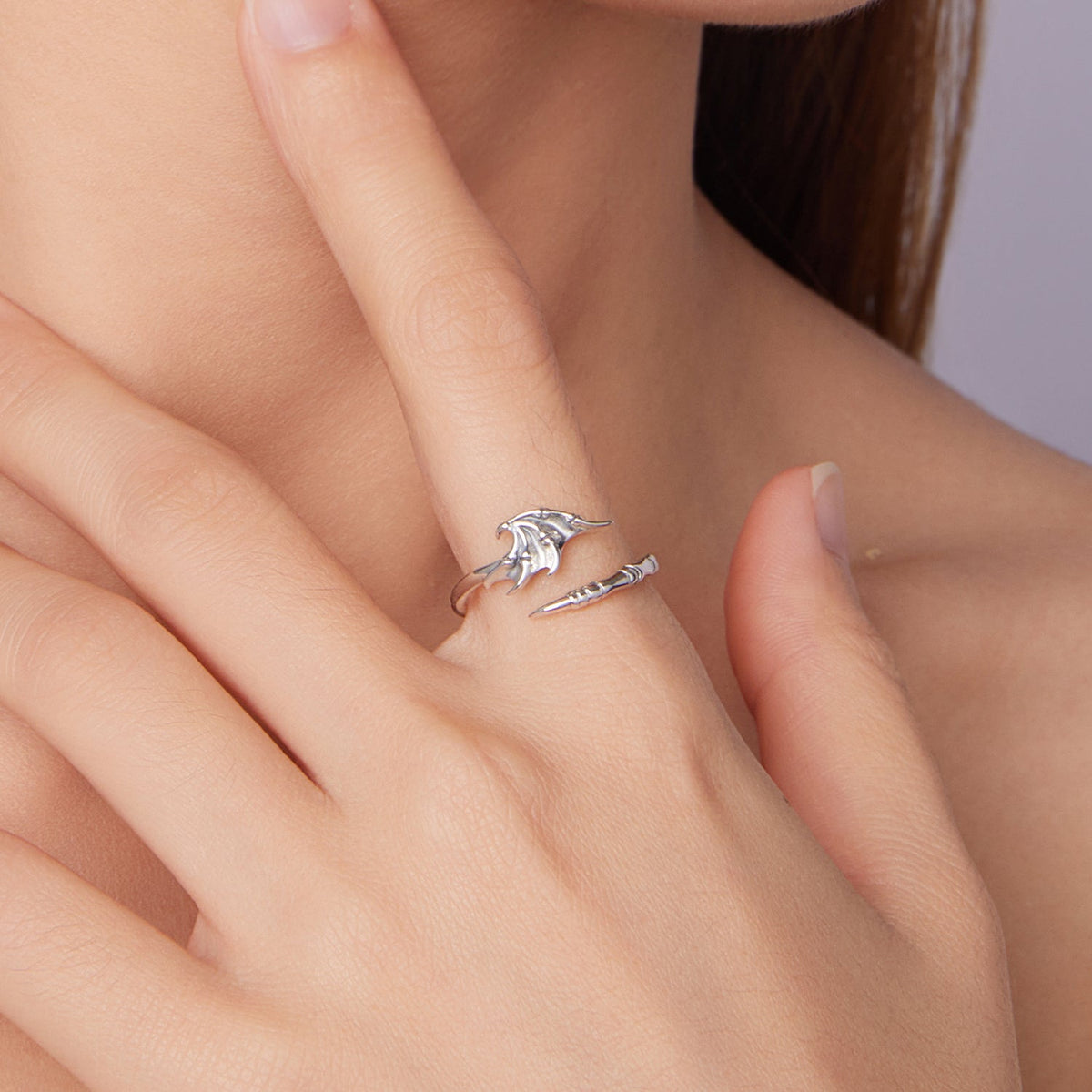 Sterling Silver Oxidized Swing Ring