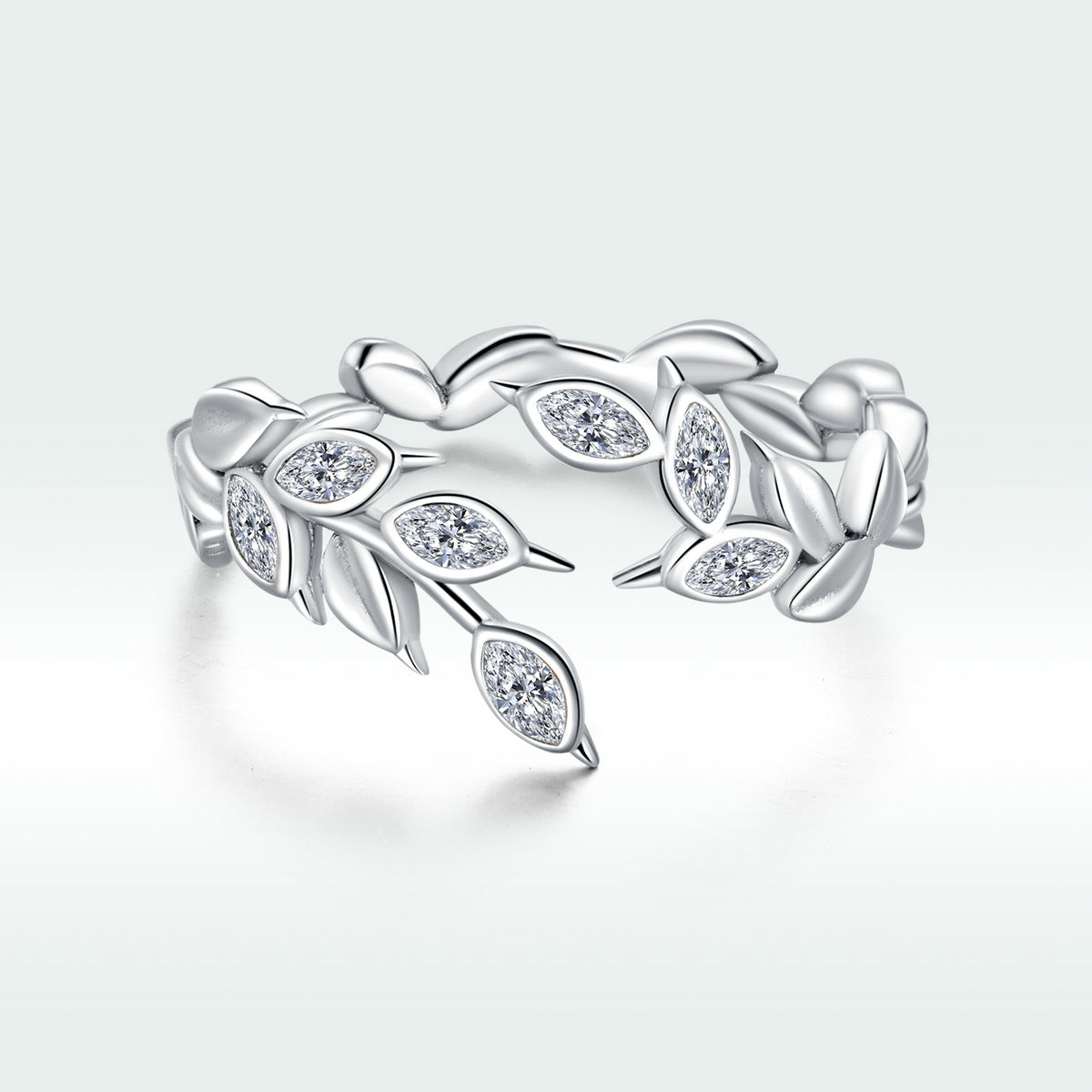 Sterling Silver Pavé Cubic Zirconia Ring