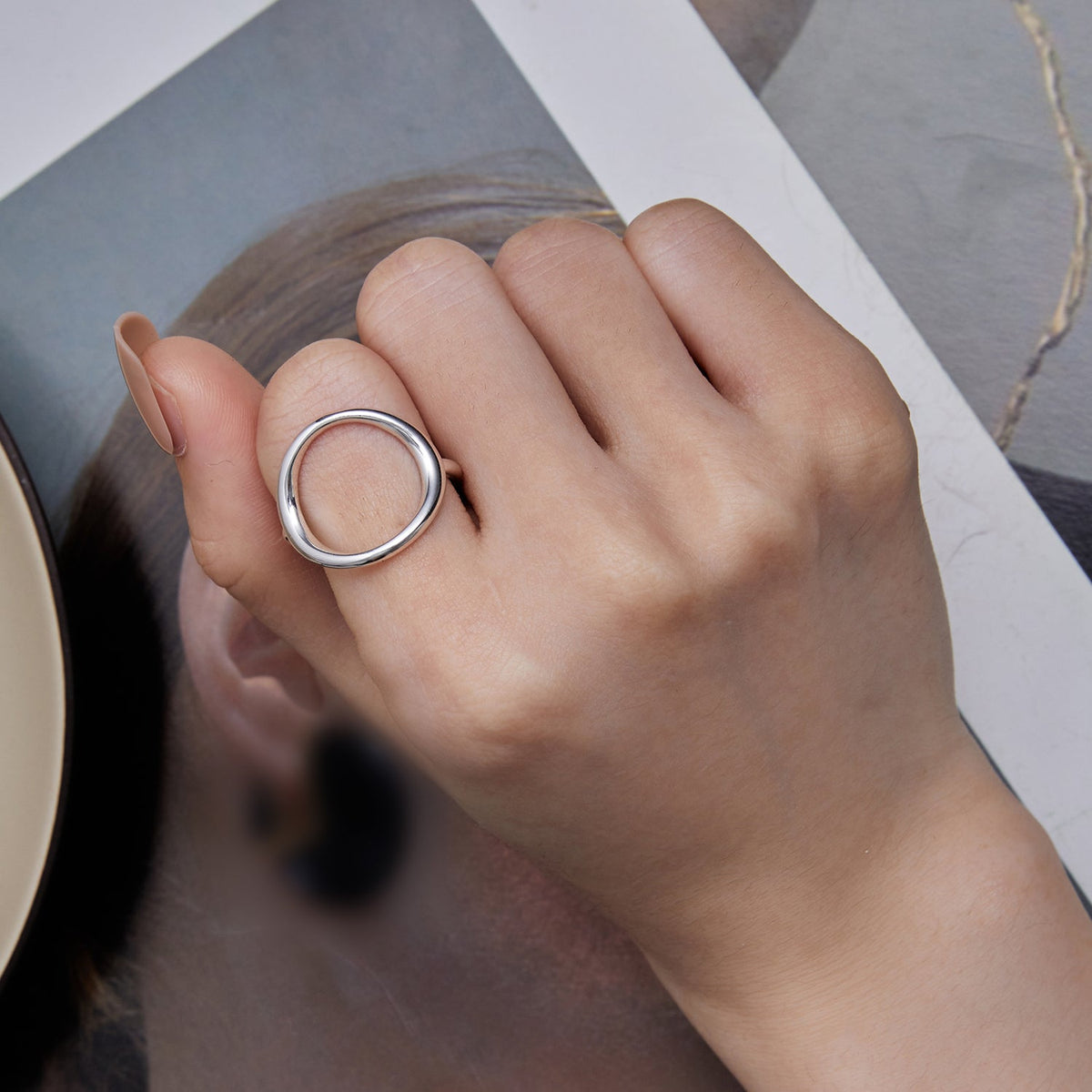 Sterling Silver Oxidized 1.8mm Wide Ring
