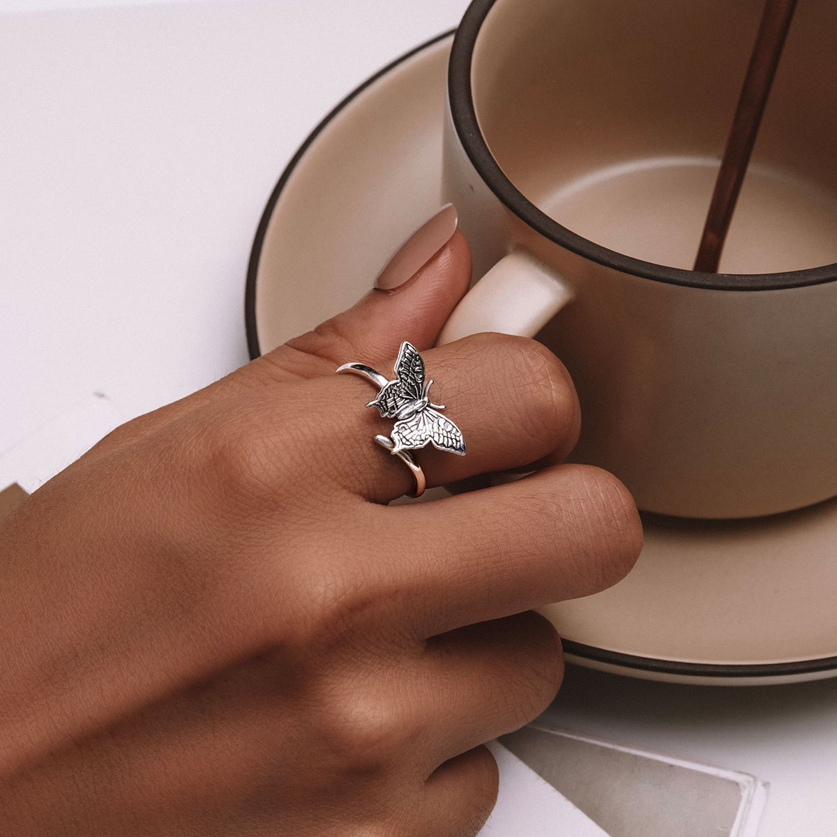 Sterling Silver Oxidized 1.4mm Band Ring