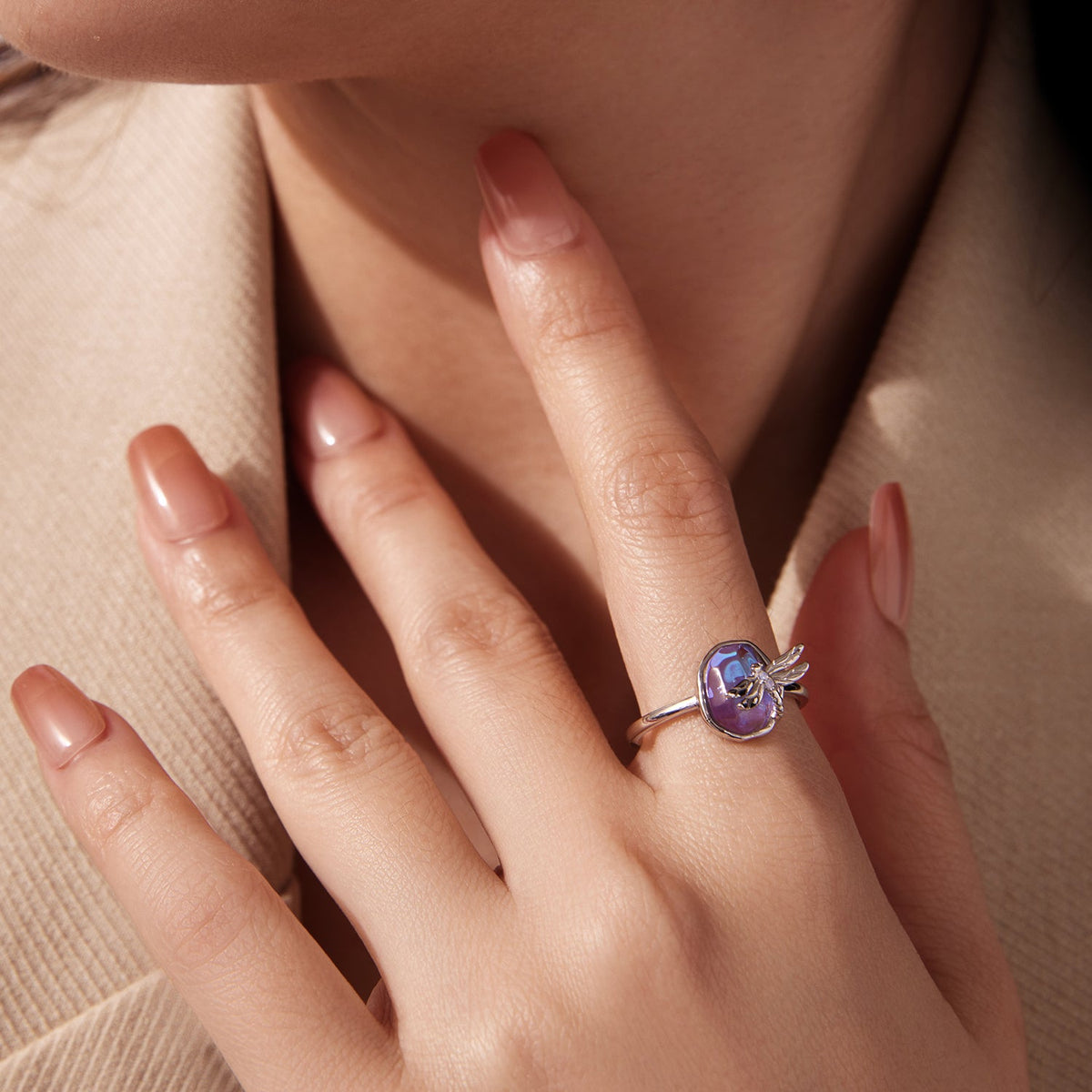 Sterling Silver Nano Opal Ring